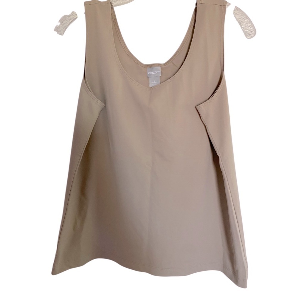 Chicos woman’s soft latte microfiber Tank Top extremely comfortable Large